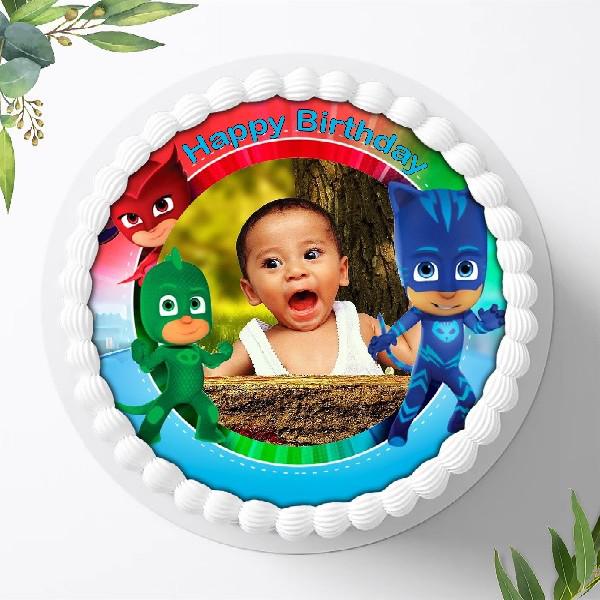 Preview: PJ Masks Pyjamahelden Tortenaufleger Ø 20cm, 0045z